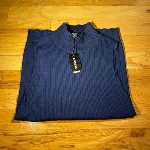 Navy mock neck sweater tank